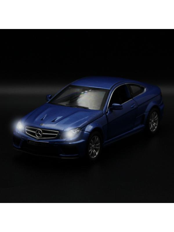 Металлическая машинка Die Cast  1:32 «Mercedes-Benz C63 AMG Coupe Black Series» 15 см., А32251, свет, звук, инерционная / Микс