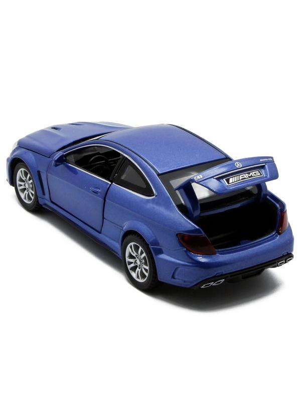 Металлическая машинка Die Cast  1:32 «Mercedes-Benz C63 AMG Coupe Black Series» 15 см., А32251, свет, звук, инерционная / Микс