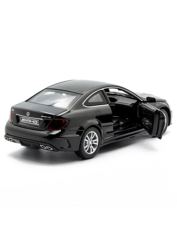 Металлическая машинка Die Cast  1:32 «Mercedes-Benz C63 AMG Coupe Black Series» 15 см., А32251, свет, звук, инерционная / Микс