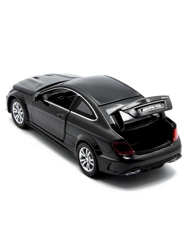 Металлическая машинка Die Cast  1:32 «Mercedes-Benz C63 AMG Coupe Black Series» 15 см., А32251, свет, звук, инерционная / Микс