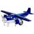Металлический самолет «Courier Express» 14 см. 603, инерционный / Синий
