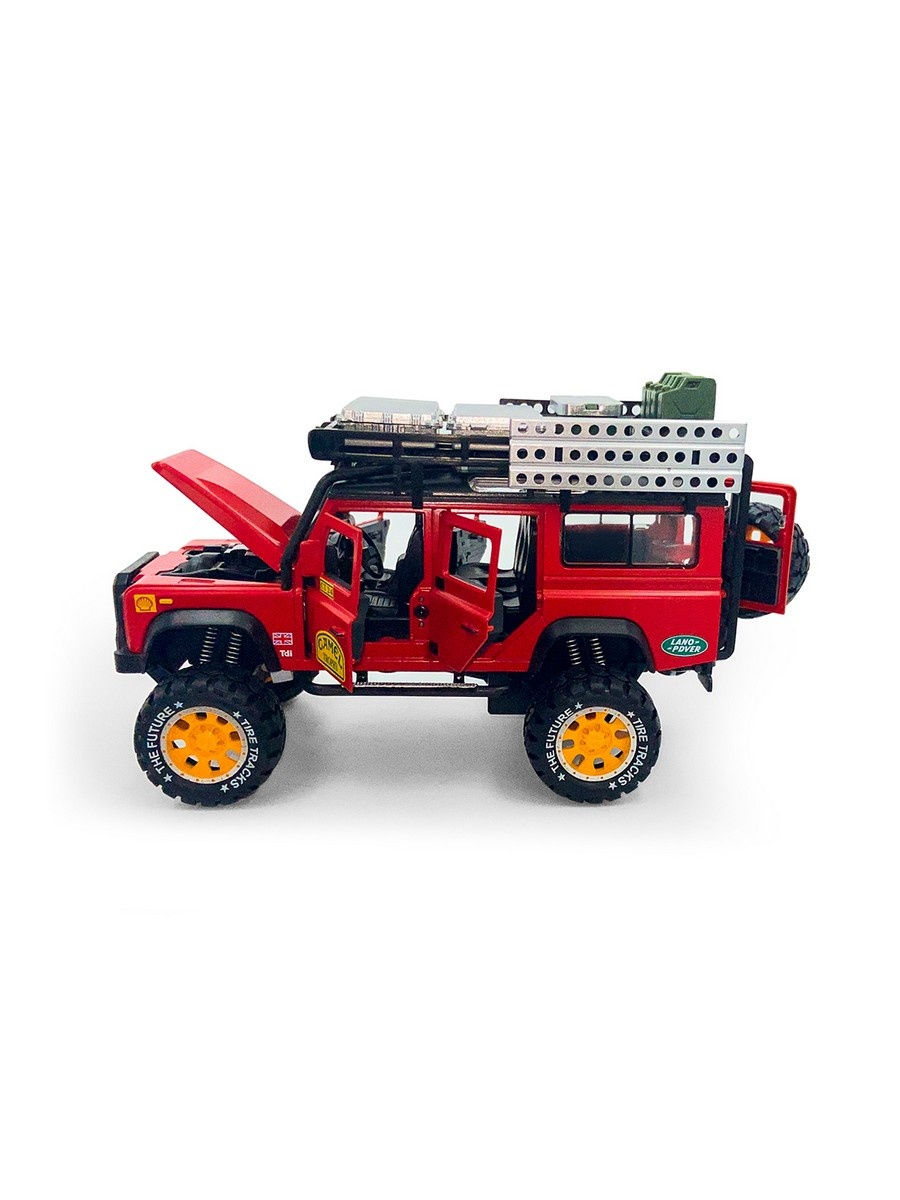 Металлическая машинка Newao Model 1:28 «Land Rover Defender» 18 см. A2833A инерционная, свет, звук в коробке / Микс