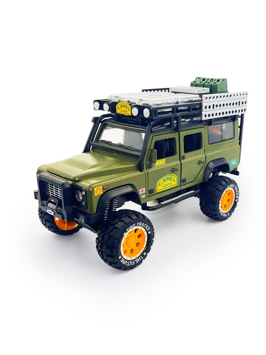 Металлическая машинка Newao Model 1:28 «Land Rover Defender» 18 см. A2833A инерционная, свет, звук в коробке / Микс