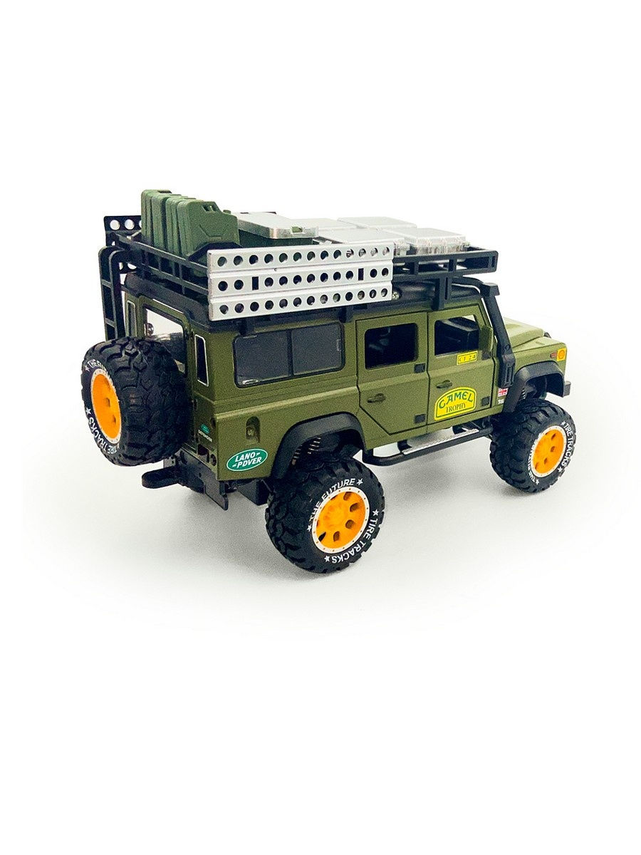 Металлическая машинка Newao Model 1:28 «Land Rover Defender» 18 см. A2833A инерционная, свет, звук в коробке / Микс