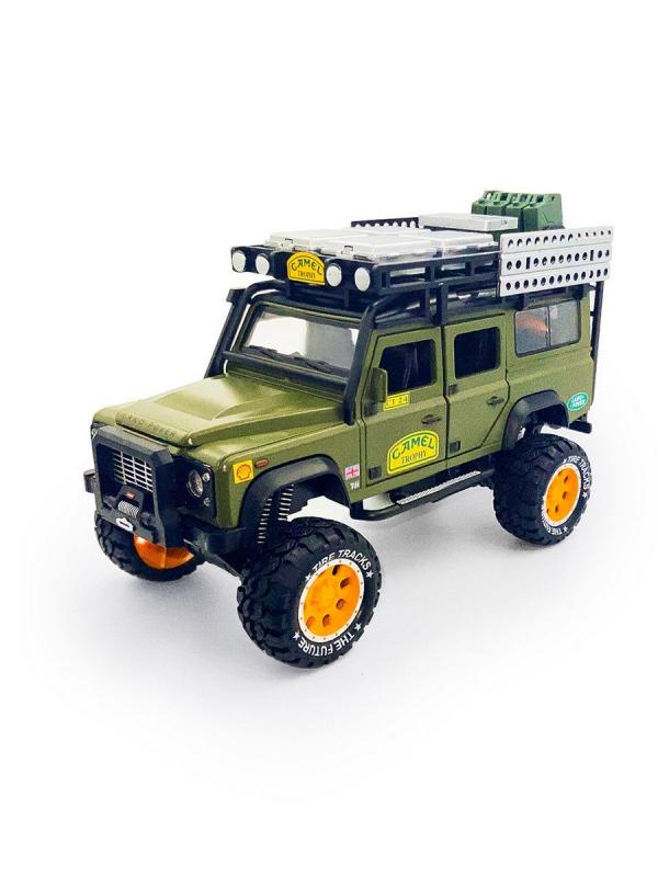 Металлическая машинка Newao Model 1:28 «Land Rover Defender» 18 см. A2833A инерционная, свет, звук в коробке / Микс
