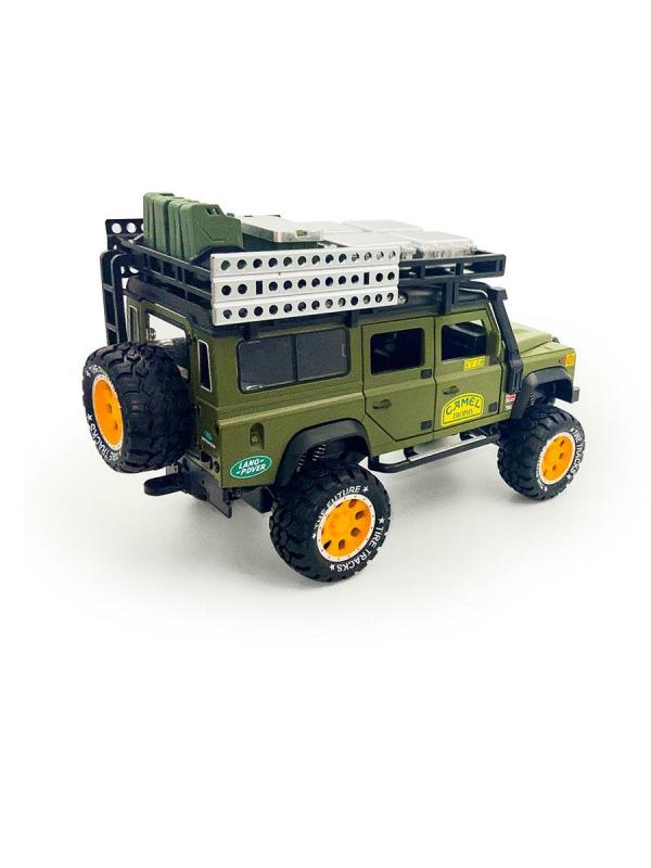 Металлическая машинка Newao Model 1:28 «Land Rover Defender» 18 см. A2833A инерционная, свет, звук в коробке / Микс