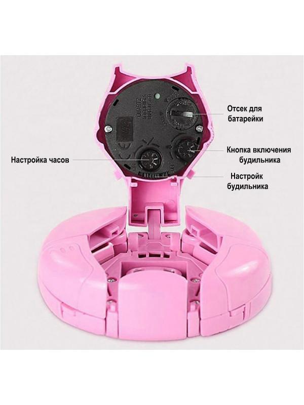 Будильник-трансформер DADE TOYS «Робот» D622-H073A / Розовый