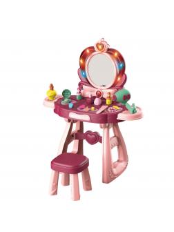 Детский туалетный столик 70 см «Маленькая Принцесса» со световыми и звуковыми эффектами, 36 аксессуаров / 8221C