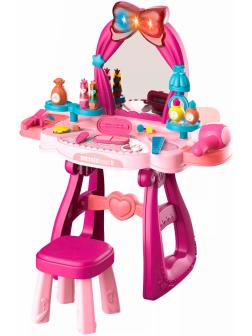 Детский туалетный столик 70 см «Маленькая Принцесса» со световыми и звуковыми эффектами, 36 аксессуара / 8222C