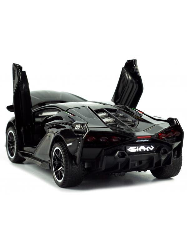 Металлическая машинка Double Horses 1:32 «Lamborghini Sian FKP 37» 32611 свет и звук, инерционная / Черный