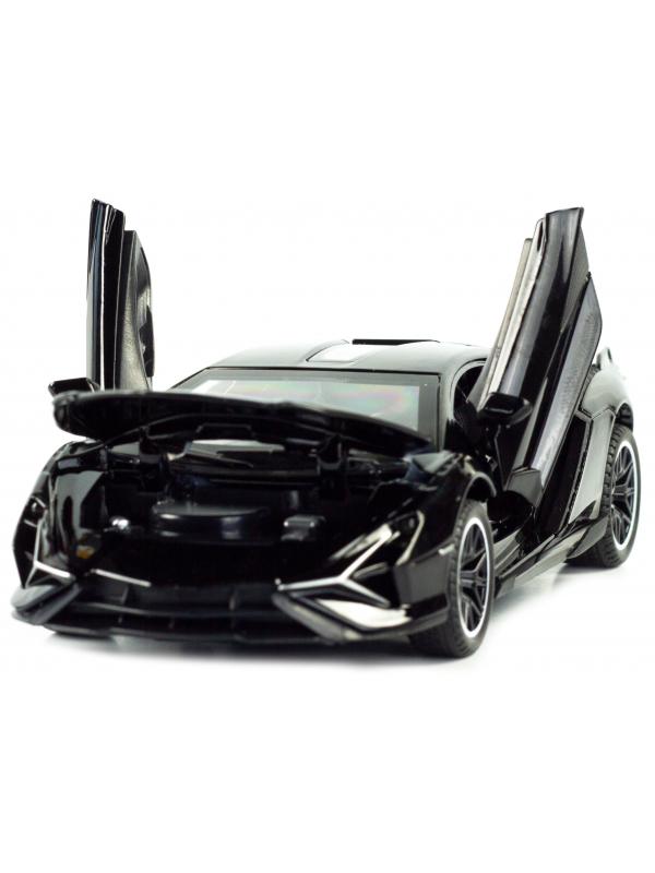 Металлическая машинка Double Horses 1:32 «Lamborghini Sian FKP 37» 32611 свет и звук, инерционная / Черный