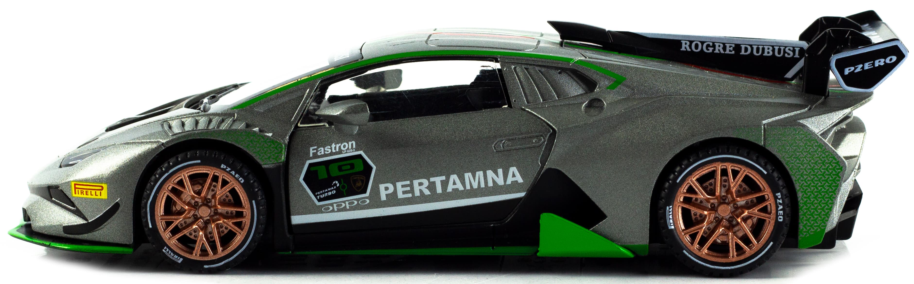 Металлическая машинка Chimei Model 1:32 «Lamborghini Huracan Super Trofeo EVO 10th» A320, инерционная, свет, звук / Микс