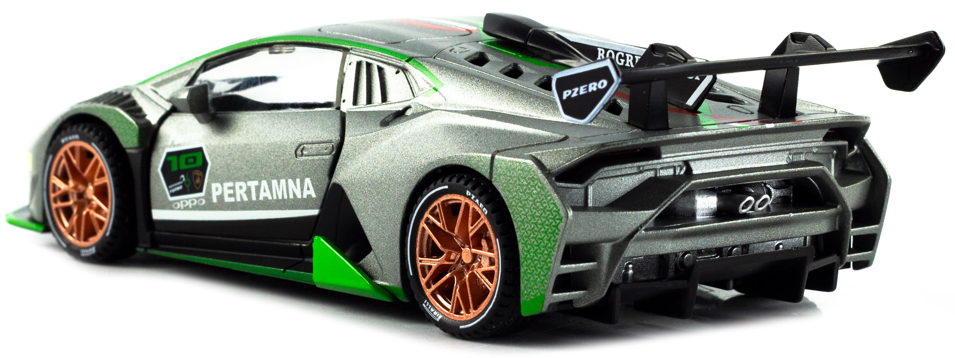 Металлическая машинка Chimei Model 1:32 «Lamborghini Huracan Super Trofeo EVO 10th» A320, инерционная, свет, звук / Микс