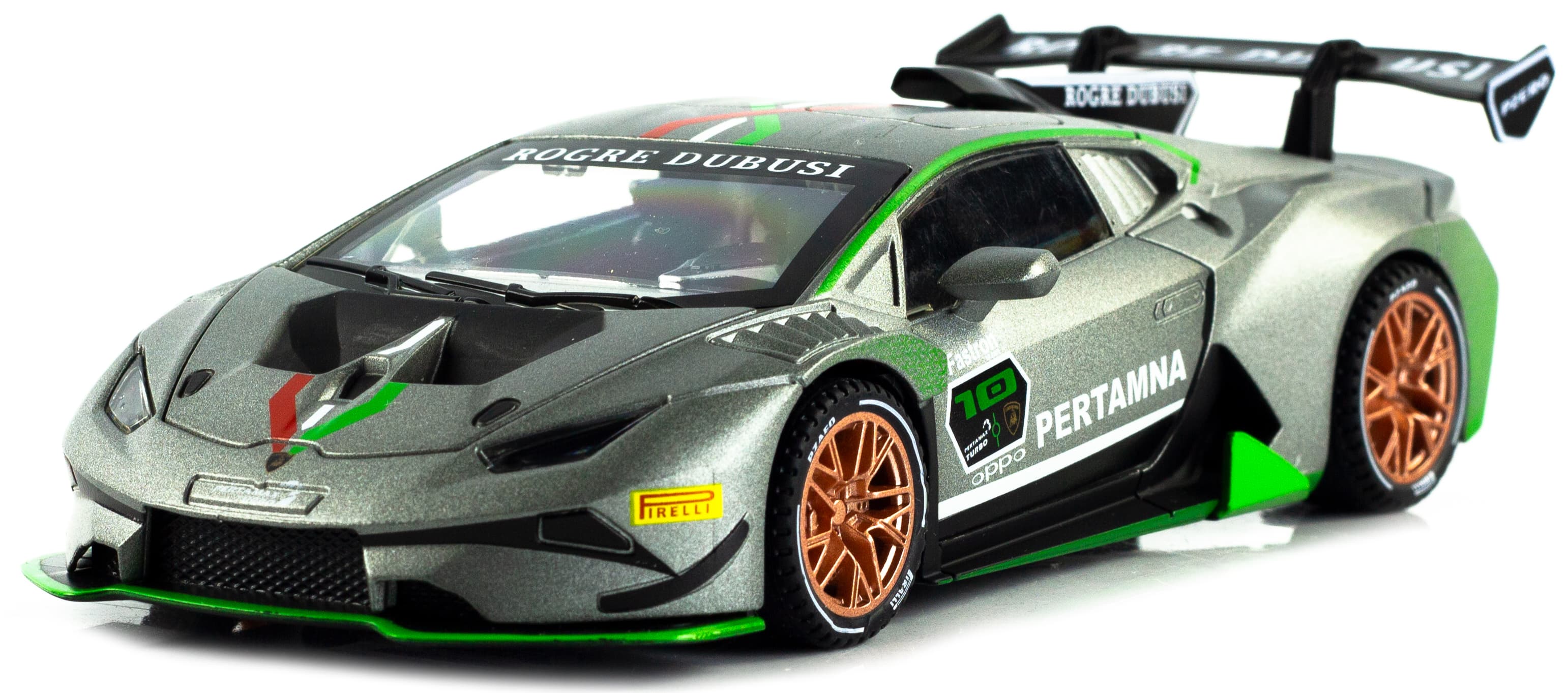 Металлическая машинка Chimei Model 1:32 «Lamborghini Huracan Super Trofeo EVO 10th» A320, инерционная, свет, звук / Микс