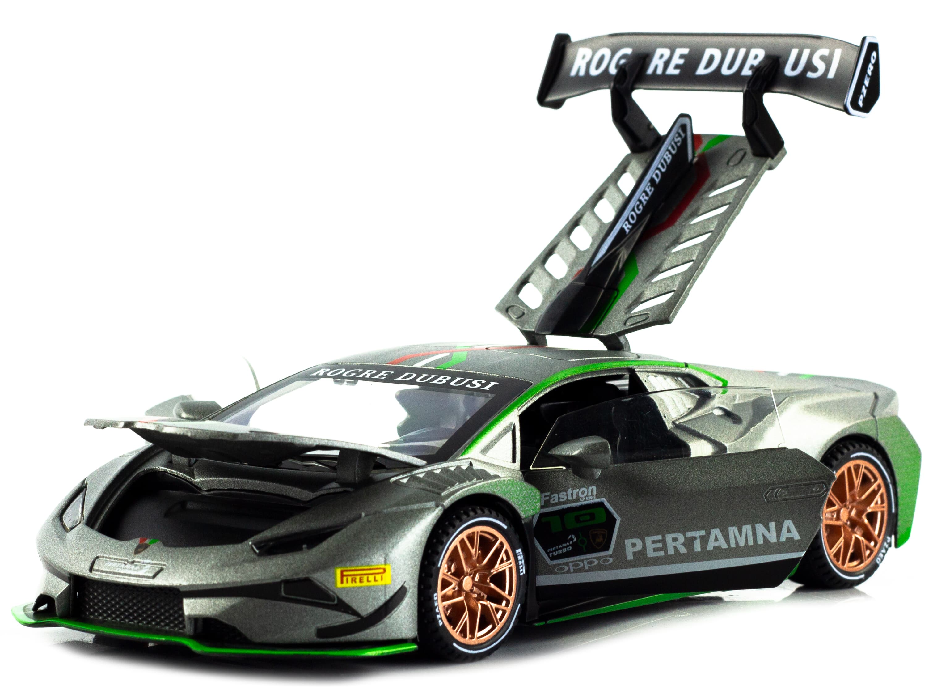 Металлическая машинка Chimei Model 1:32 «Lamborghini Huracan Super Trofeo EVO 10th» A320, инерционная, свет, звук / Микс