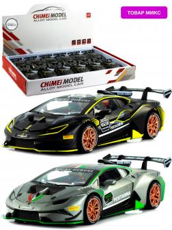 Металлическая машинка Chimei Model 1:32 «Lamborghini Huracan Super Trofeo EVO 10th» A320, инерционная, свет, звук / Микс