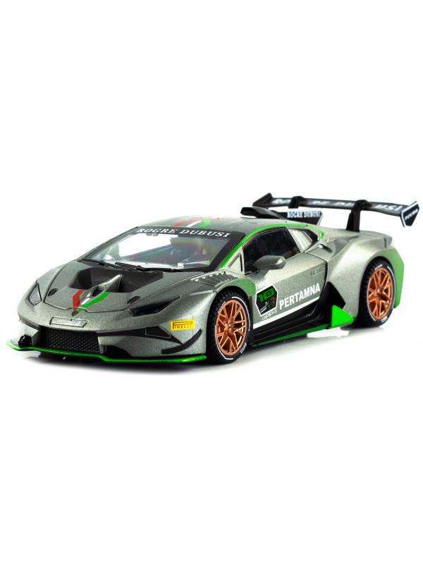 Металлическая машинка Chimei Model 1:32 «Lamborghini Huracan Super Trofeo EVO 10th» A320, инерционная, свет, звук / Микс