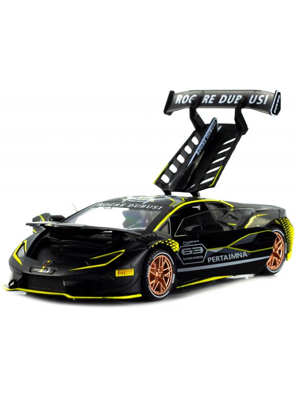 Металлическая машинка Chimei Model 1:32 «Lamborghini Huracan Super Trofeo EVO 10th» A320, инерционная, свет, звук / Микс