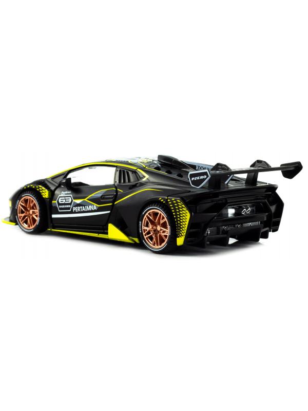 Металлическая машинка Chimei Model 1:32 «Lamborghini Huracan Super Trofeo EVO 10th» A320, инерционная, свет, звук / Микс