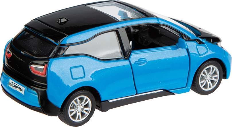 Машинка металлическая Play Smart 1:50 «BMW I3» 6531D, инерционная / Голубой
