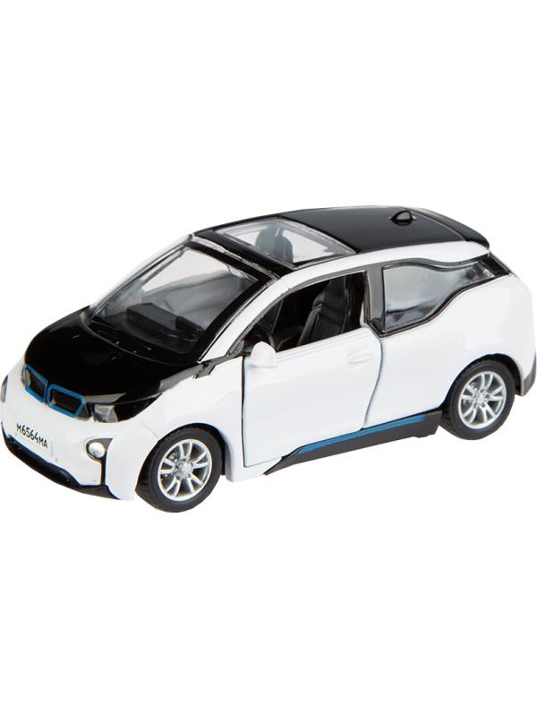 Машинка металлическая Play Smart 1:50 «BMW I3» 6531D, инерционная / Белый