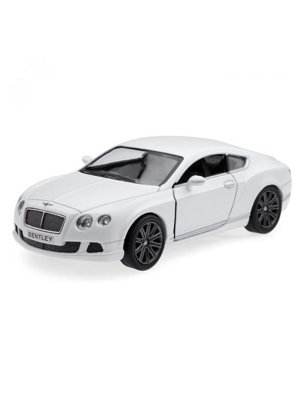 Металлическая машинка Kinsmart 1:38 «2012 Bentley Continental GT Speed» KT5369D, инерционная / Белый