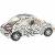 Металлическая машинка Kinsmart 1:32 «Volkswagen Beetle New (с принтом)» KT5062D инерционная / Белый
