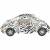 Металлическая машинка Kinsmart 1:32 «Volkswagen Beetle New (с принтом)» KT5062D инерционная / Белый