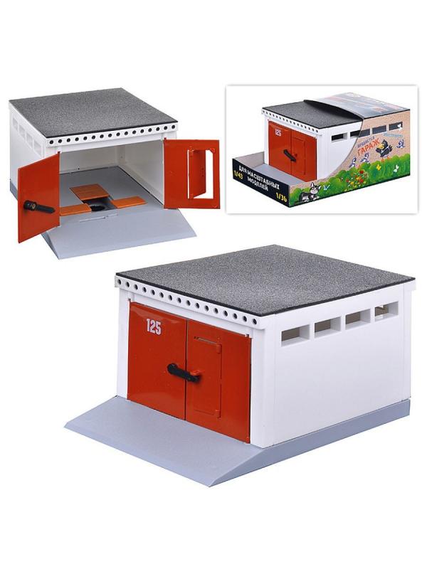 Игрушечный гараж Форма с распашными воротами (Для масштабных моделей 1:43 и 1:36) С-191-Ф