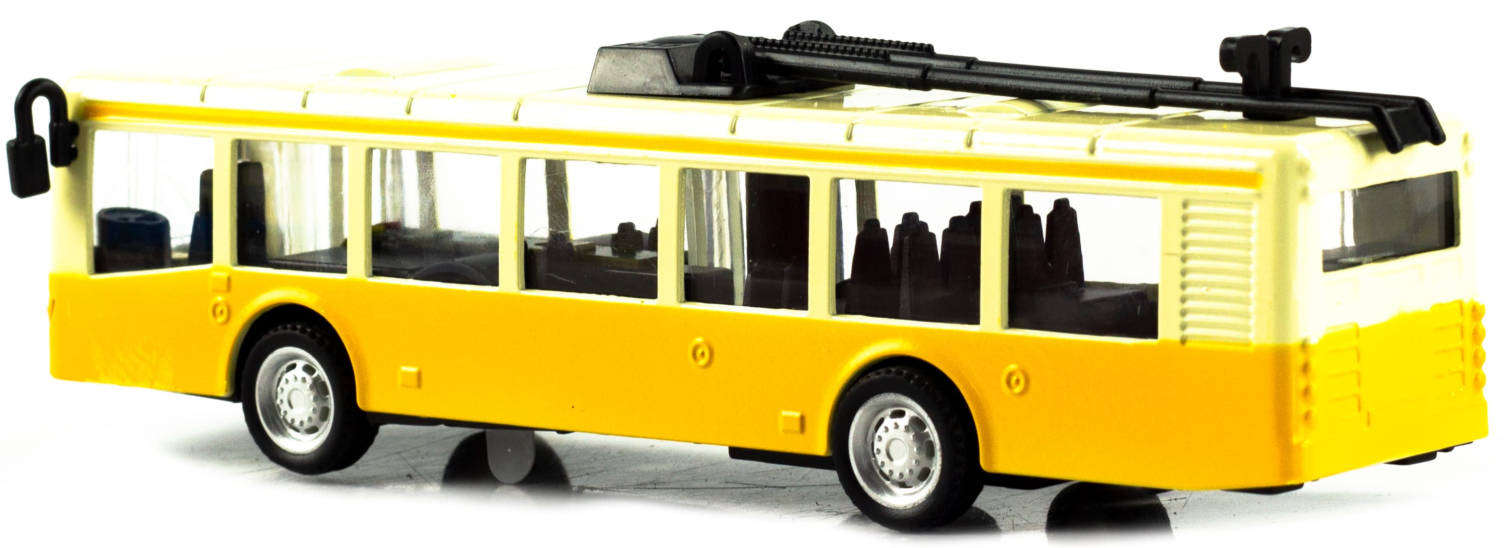 Металлический троллейбус Die Cast «Tramcar» XL80189-6L инерционный, звук, свет / Желтый