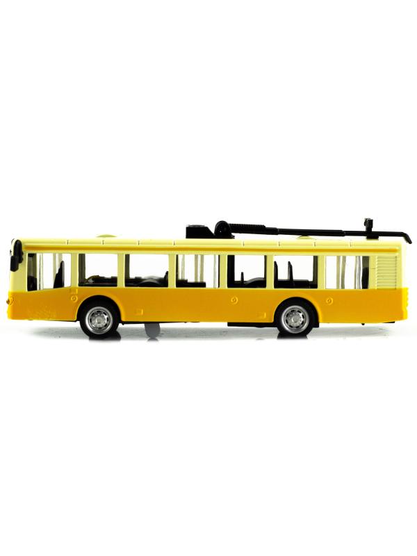 Металлический троллейбус Die Cast «Tramcar» XL80189-6L инерционный, звук, свет / Желтый