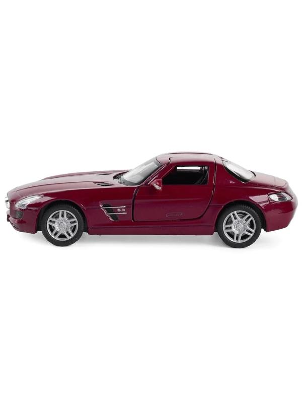 Металлическая машинка Kinsmart 1:36 «Mercedes-Benz SLS AMG» KT5349D, инерционная / Бордовый