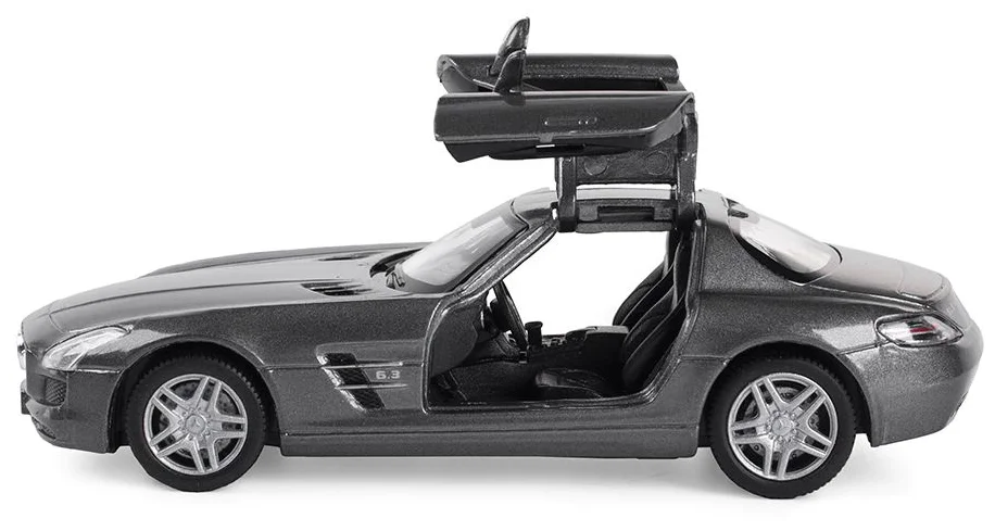 Металлическая машинка Kinsmart 1:36 «Mercedes-Benz SLS AMG» KT5349D, инерционная / Темно-серый