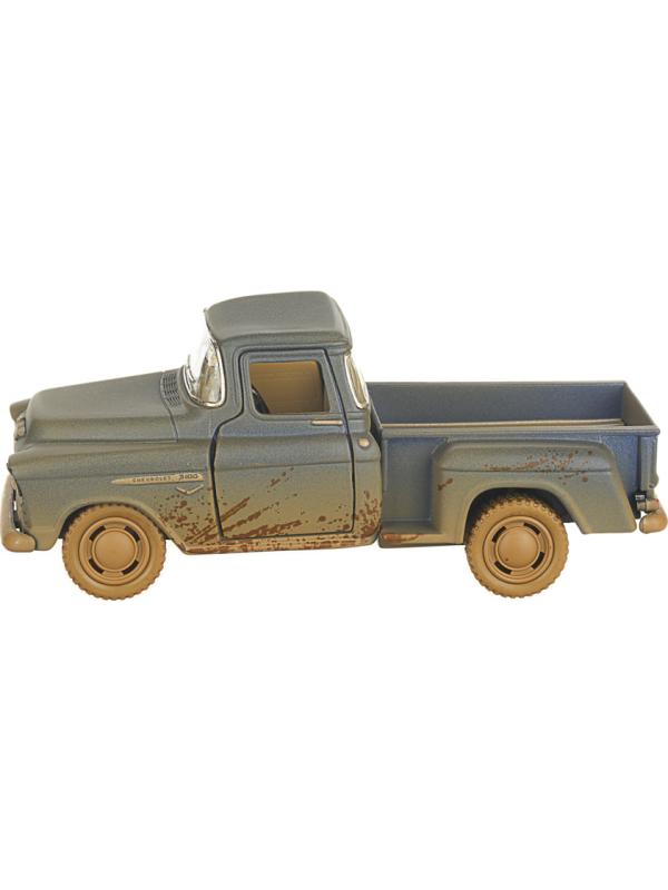 Металлическая машинка Kinsmart 1:32 «1955 Chevy Stepside Pick-up (Грязный)» KT5330DY, инерционная / Синий