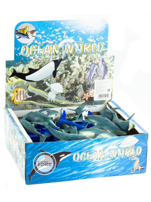 Резиновые фигурки-пищалки «Дельфин, Косатка и Акула» 18 см. Н9501W / 3 шт.