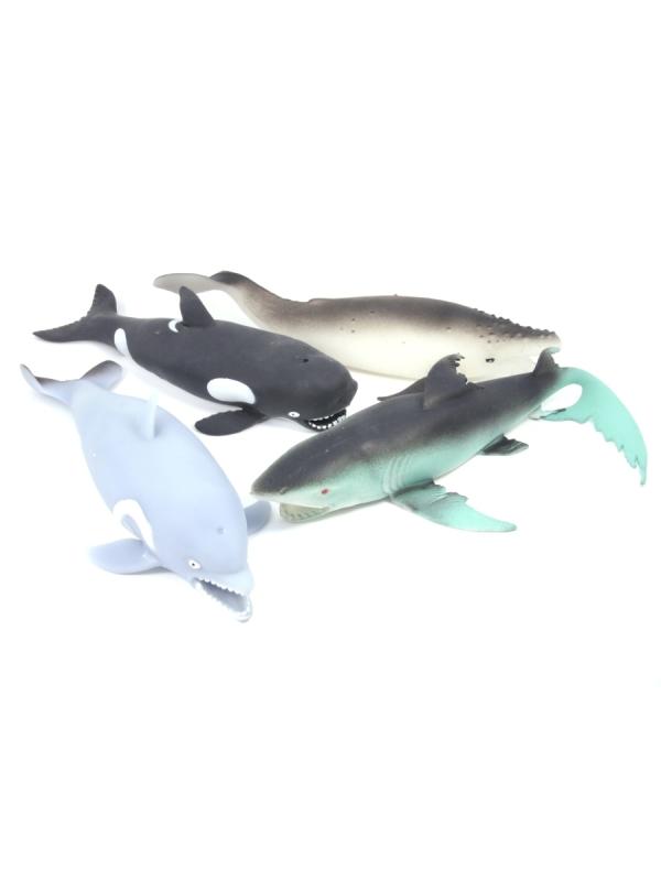 Игрушки резиновые фигурки-тянучки «Морские обитатели» A127, 20 см. Антистресс / 4 шт.