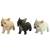 Резиновые Фигурки-тянучки «Собаки Французские бульдоги» A211-DB, 5 см., / 3 шт  .