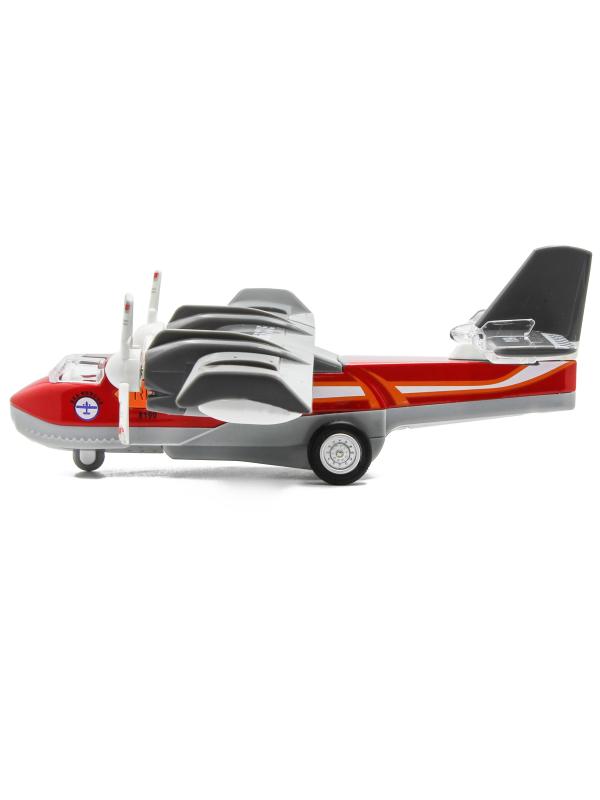 Самолет металлический Tai Tung «Пожарный гидросамолёт» 17 см. 8190, свет, звук, инерция / Микс