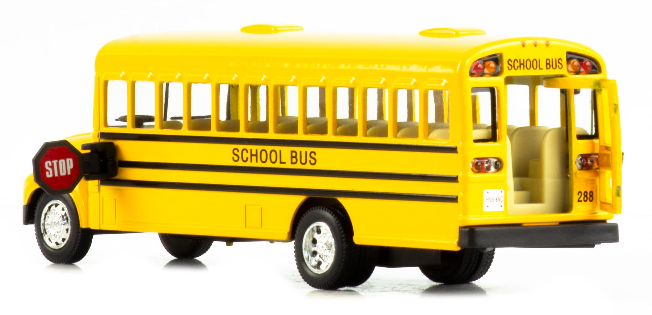Металлическая машинка KinsFun «School Bus / Автобус школьный» KS6501D, 16 см., инерицонный