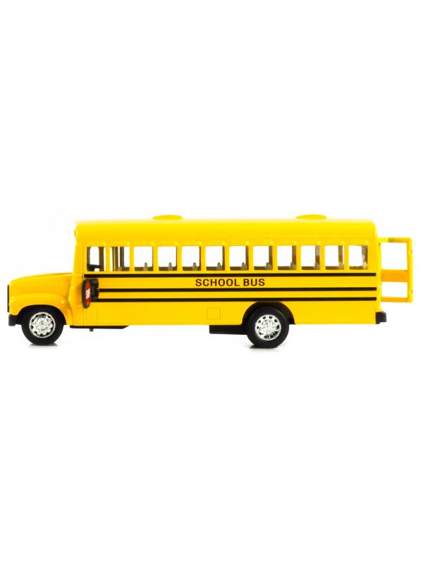 Металлическая машинка KinsFun «School Bus / Автобус школьный» KS6501D, 16 см., инерицонный