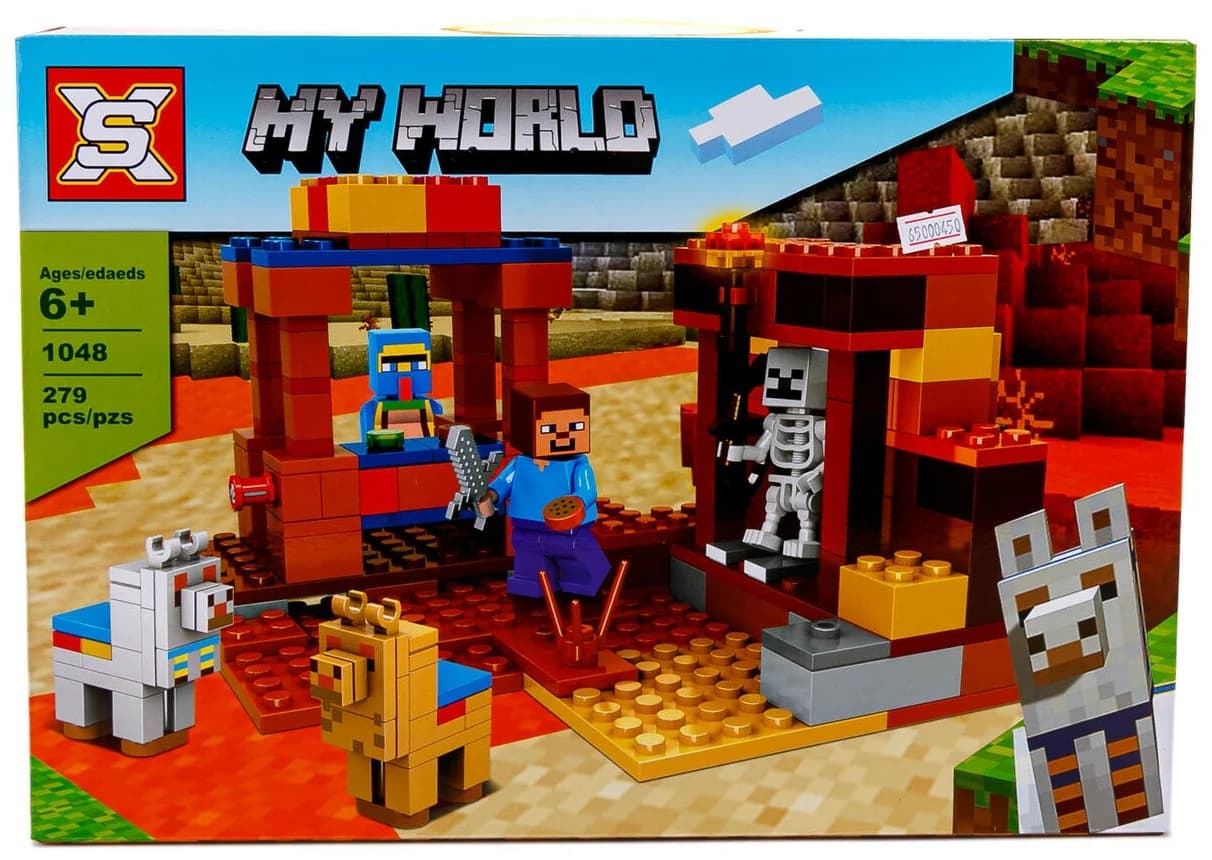Конструктор SX My World «Торговый пост» 1048 (Minecraft 21167) / 279 деталей