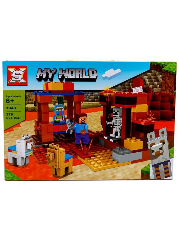 Конструктор SX My World «Торговый пост» 1048 (Minecraft 21167) / 279 деталей