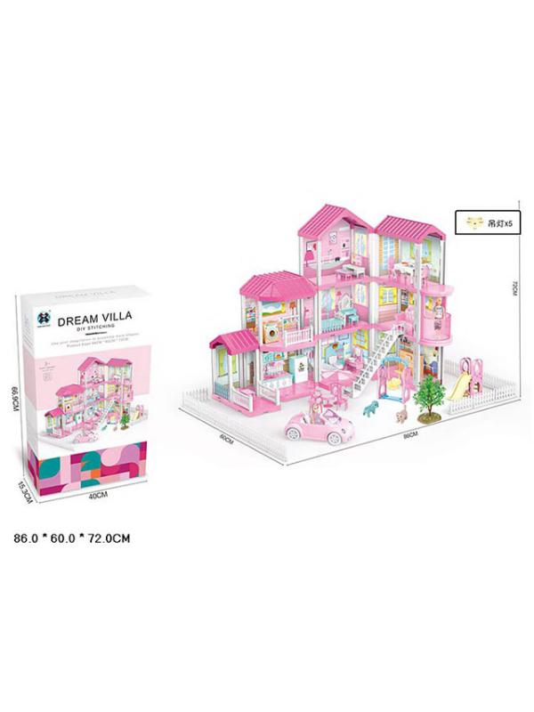 Игровой набор «Кукольный домик» с мебелью и персонажами, 556-25A / 86 х 60 х 72 см