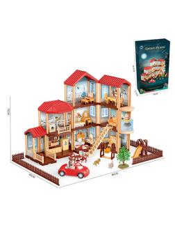 Игровой набор «Кукольный домик» с мебелью и персонажами, 556-27A / 86 х 60 х 72 см