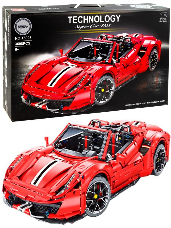Конструктор TGL 1:8 «Ferrari 488» Т5005 / 3608 деталей
