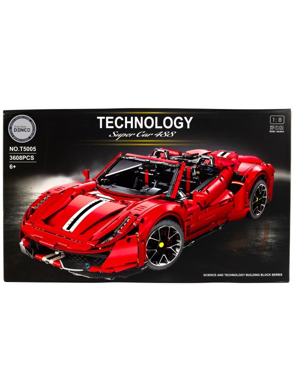 Конструктор TGL 1:8 «Ferrari 488» Т5005 / 3608 деталей
