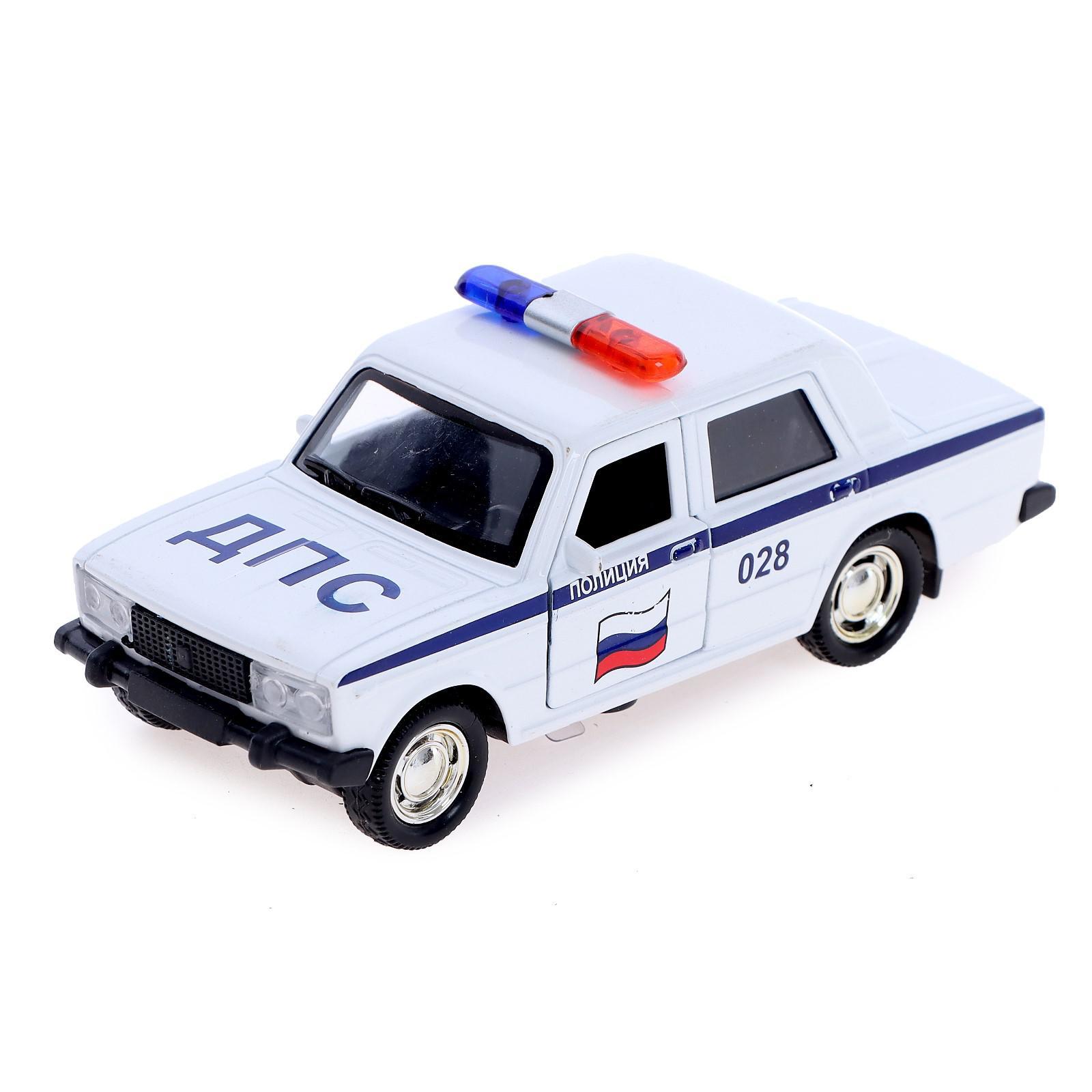 Машинка металлическая 1:32 «Спецслужбы ВАЗ 2104 / ВАЗ 2106» 187Р-188Р-12D, инерционная, свет, звук / Микс