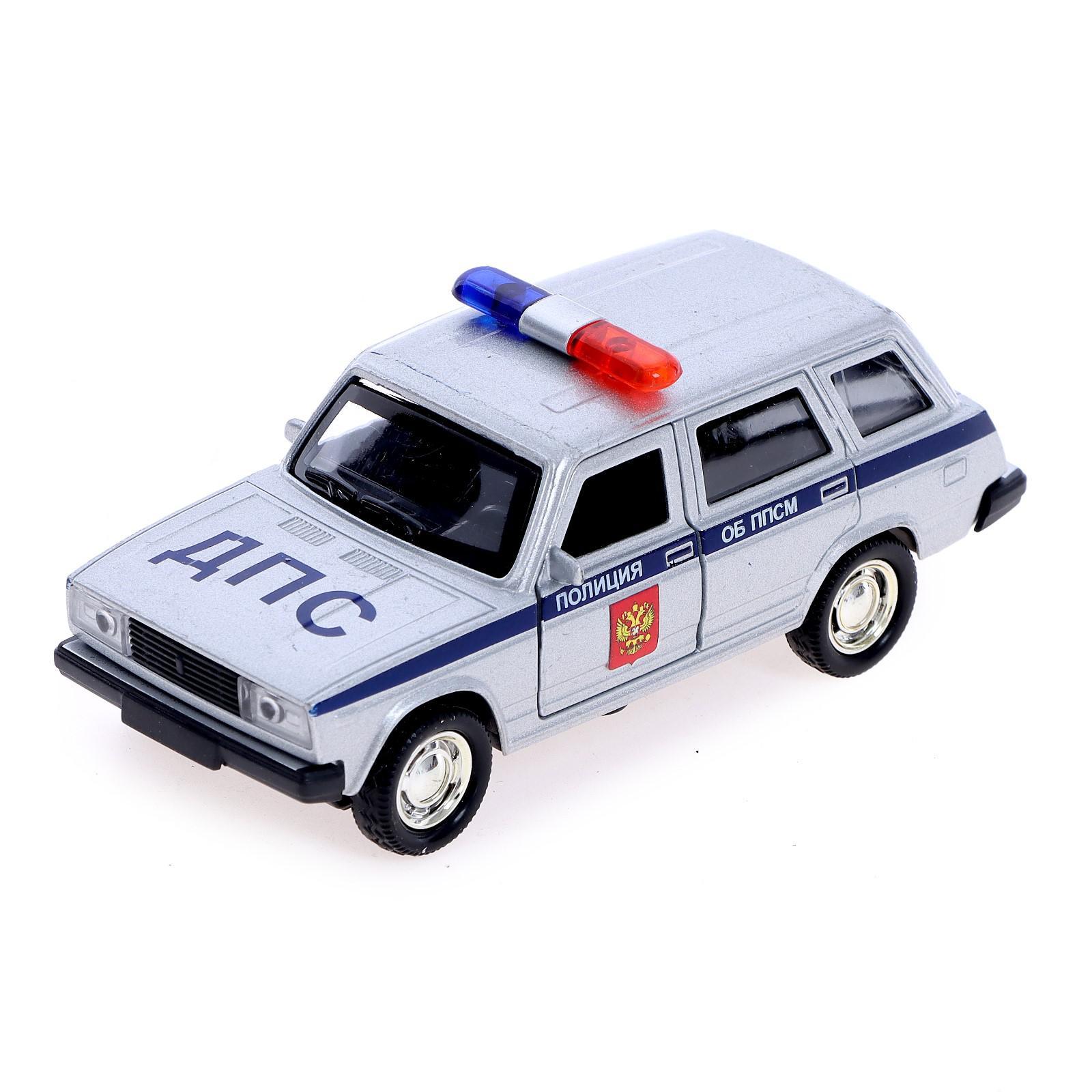 Машинка металлическая 1:32 «Спецслужбы ВАЗ 2104 / ВАЗ 2106» 187Р-188Р-12D, инерционная, свет, звук / Микс