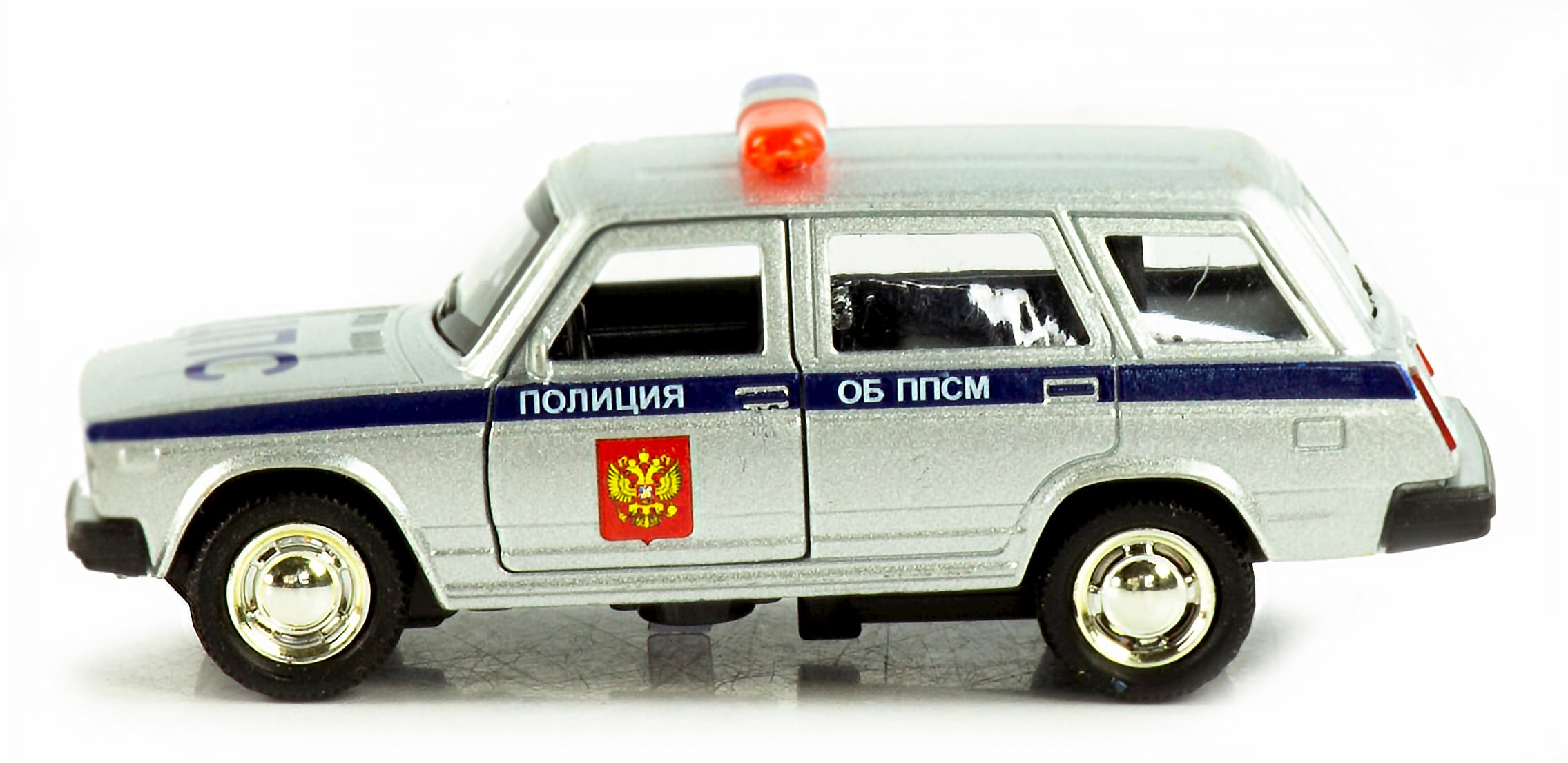 Машинка металлическая 1:32 «Спецслужбы ВАЗ 2104 / ВАЗ 2106» 187Р-188Р-12D, инерционная, свет, звук / Микс