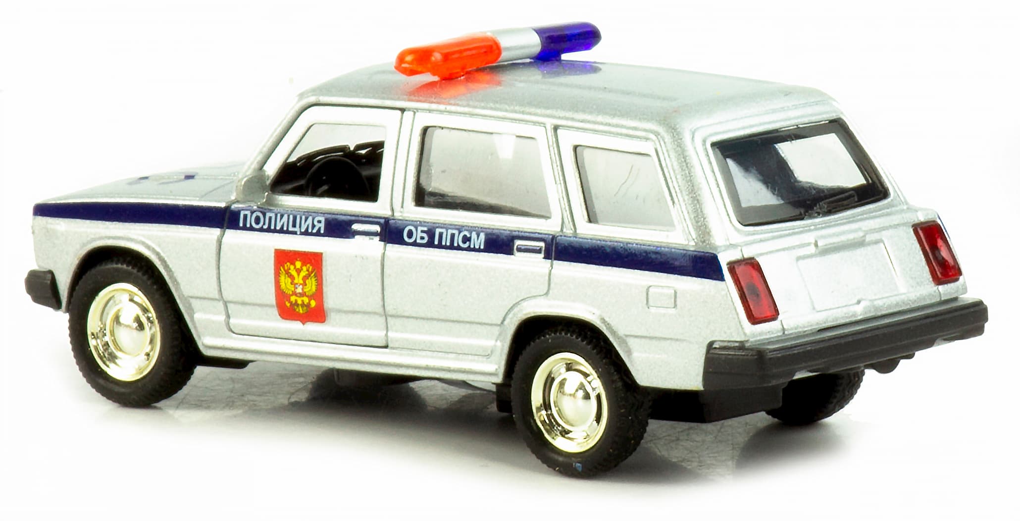 Машинка металлическая 1:32 «Спецслужбы ВАЗ 2104 / ВАЗ 2106» 187Р-188Р-12D, инерционная, свет, звук / Микс